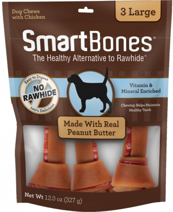 SmartBones Mantequilla de Maní Large - 3 Unidades para perro
